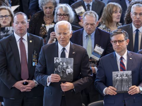 ביידן בטקס יום השואה [צילום: ג'יי סקוט אפלוויט/AP]